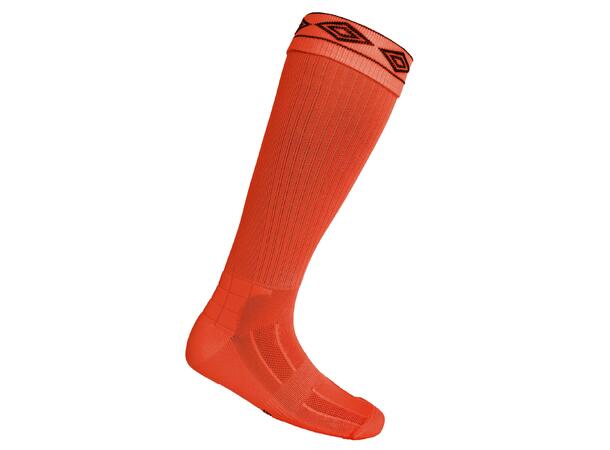 UMBRO City Fotb.Str Neonrød/Sort 26-29 Solide strømper - god passform 
